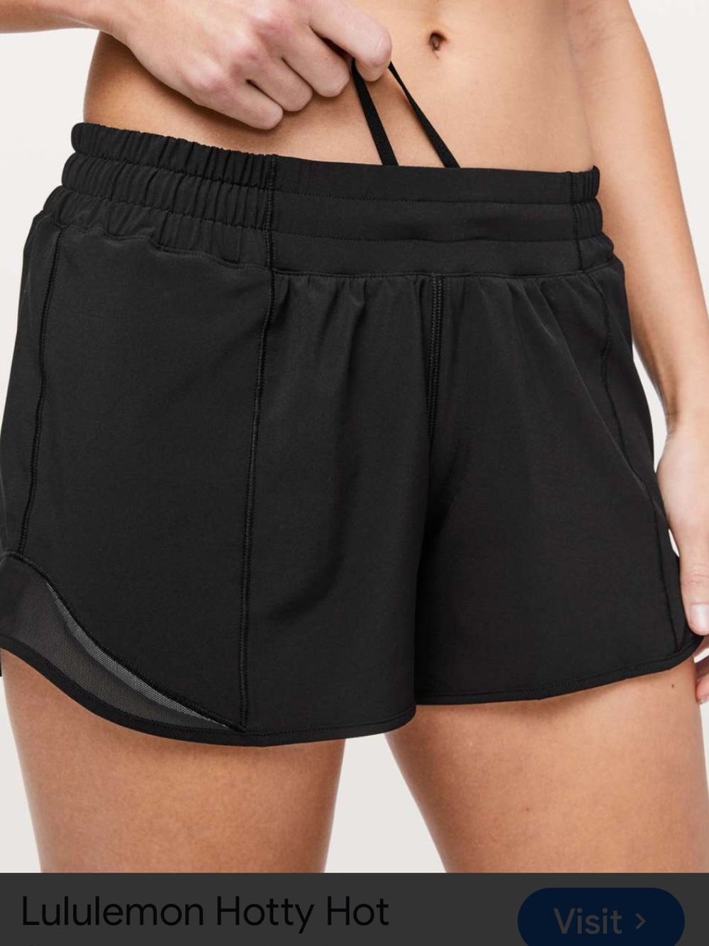 lululemon athletica Hotty Hot Long 4" Athletic Shorts - Black